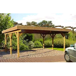 Carport (Flachdach) - 600 x 500 cm, Bausatz mit Statik